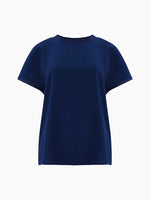 Load image into Gallery viewer, French Connection Crepe Light Crew Neck Top - Midnight Blue
