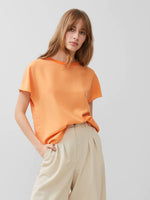 Load image into Gallery viewer, French Connection Crepe Light Crew Neck Top - Melon
