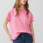 Load image into Gallery viewer, French Connection Crepe Light Crew Neck Top - Aurora Pink
