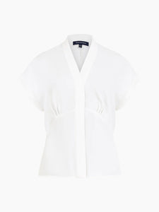 French Connection Carmen Recycled Crepe Blouse - Summer White