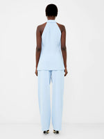 Load image into Gallery viewer, French Connection Harrie Suiting Halterneck Waistcoat - Cashmere Blue
