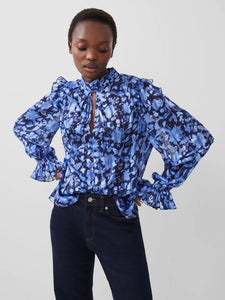 French Connection Cynthia Fauna Top - Midnight Blue