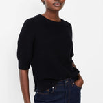 Load image into Gallery viewer, French Connection Lily Mozart Short Sleeve Jumper - Blackout
