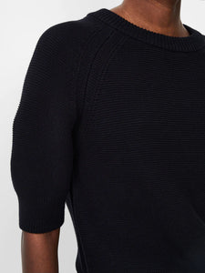 French Connection Lily Mozart Short Sleeve Jumper - Blackout