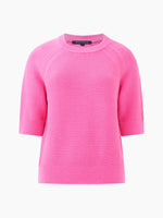 Load image into Gallery viewer, French Connection Lily Mozart Short Sleeve Jumper - Aurora Pink
