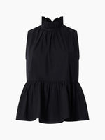 Load image into Gallery viewer, French Connection Rhodes Poplin Peplum Top - Blackout
