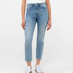 Load image into Gallery viewer, French Connection Stretch Denim Cigarette Fit Ankle Length Jeans - Bleach Wash

