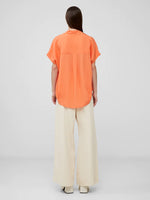 Load image into Gallery viewer, French Connection Crepe Light Cap Sleeve Popover Shirt - Coral
