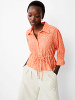 Load image into Gallery viewer, French Connection Gretta Seersucker Shirt - Coral Multi
