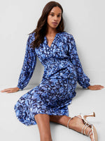Load image into Gallery viewer, French Connection Cynthia Fauna Midi Dress - Midnight Blue
