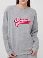 Load image into Gallery viewer, French Conenction Amour Graphic Sweatshirt - Light Grey Melange
