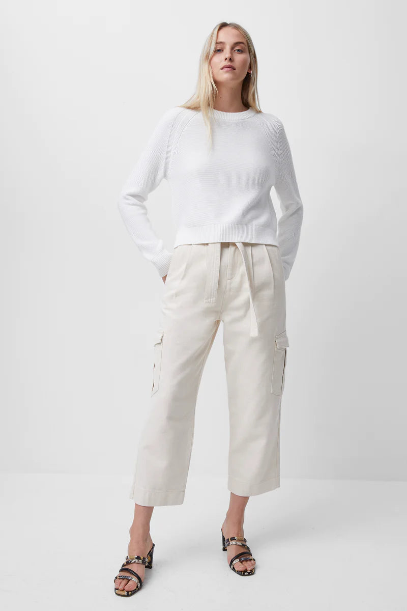 French Connection Lilly Mozart Crew Neck Jumper - Summer White