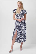 Load image into Gallery viewer, French Connection Islanna Crepe Midi Dress - Marine White
