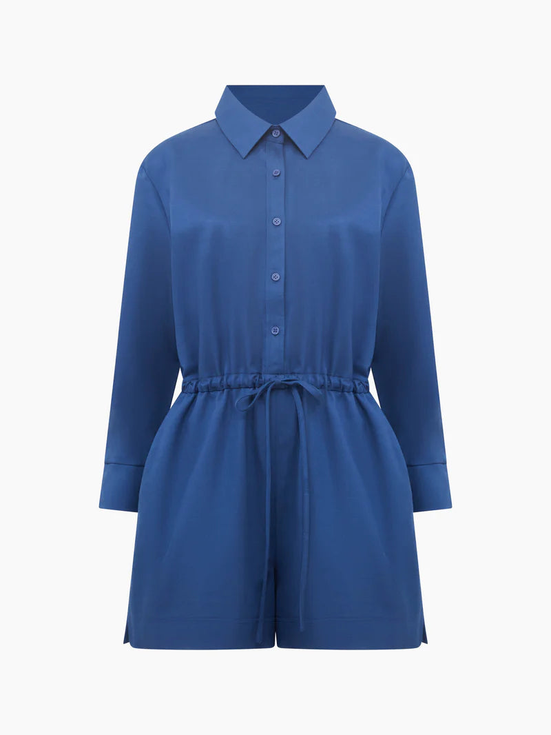 French Connection Bodie Blend Playsuit - Midnight Blue