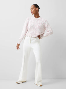 French Connection Nevanna Recycled Scallop Hem Sweater - Rose Kiss