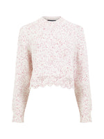 Load image into Gallery viewer, Nevanna Recycled Scallop Hem Sweater - Rose Kiss
