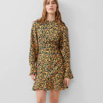 Load image into Gallery viewer, French Connection Aleezia Flavia Textured Mini Dress - Forest Green Multi
