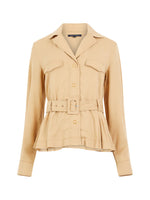 Load image into Gallery viewer, French Connection Elkie Twill Belted Jacket - Biscotti
