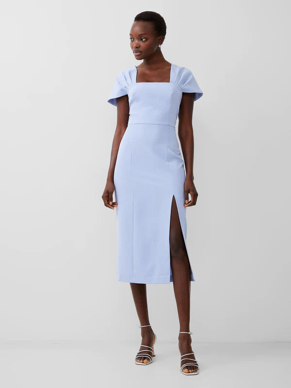 French Connection Echo Crepe Midi Dress - Cashmere Blue