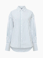 Load image into Gallery viewer, French Connection Rhodes Poplin Sleeve Detail Shirt - Linen White/Forest G

