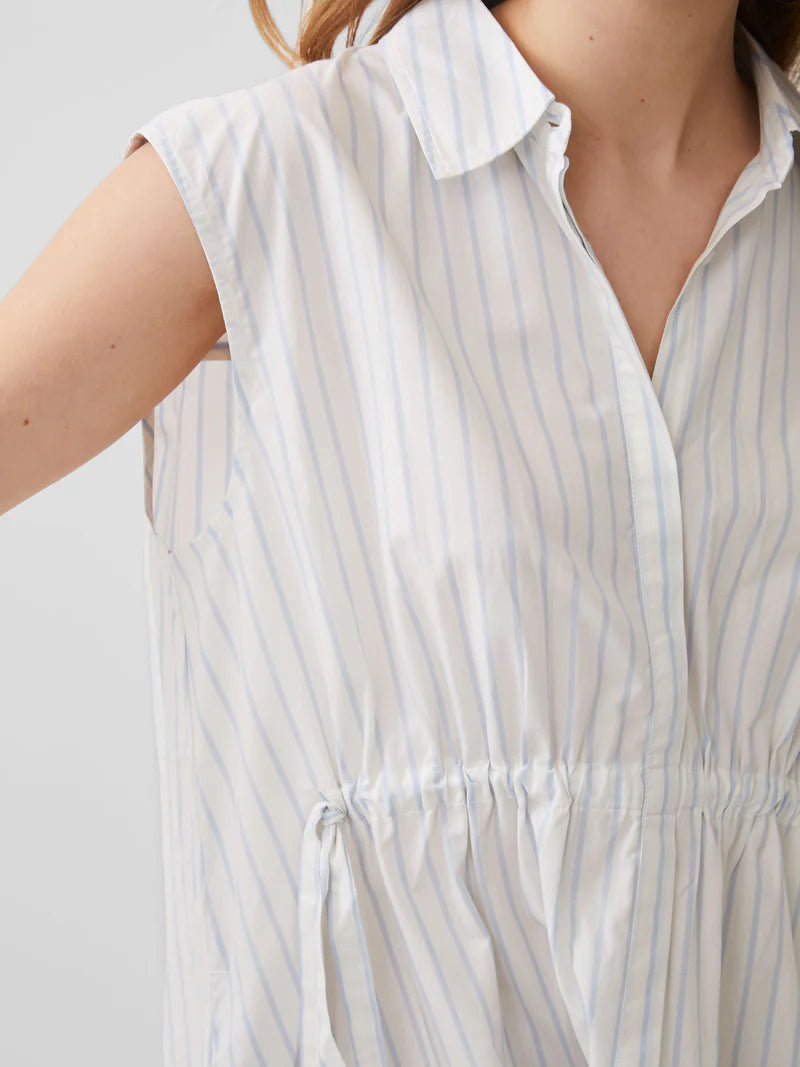French Connection Rhodes Poplin Stripe Shirt Dress - White/Cashmerestripe