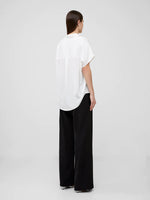 Load image into Gallery viewer, French Connection Crepe Light Recycled Popover Shirt - Winter White

