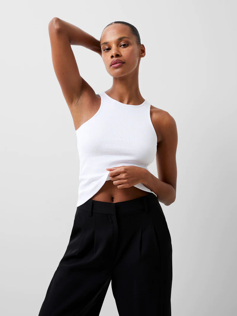 French Connection Rassia Sheryle Ribbed Tank Top - White
