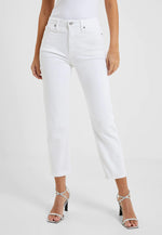 Load image into Gallery viewer, Stretch Slim Straight Cigarette Ankle Length Jeans - White
