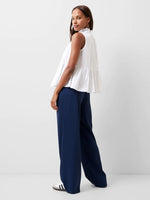 Load image into Gallery viewer, French Connection Rhodes Poplin Peplum Top - Linen White
