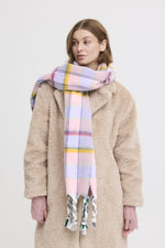 Load image into Gallery viewer, Ichi Bright Checked Scarf
