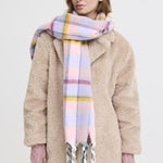 Load image into Gallery viewer, Ichi Bright Checked Scarf
