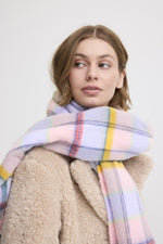 Load image into Gallery viewer, Ichi Bright Checked Scarf
