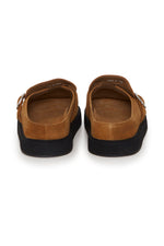 Load image into Gallery viewer, ICHI Suede Leather Mules - Natural
