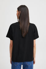Load image into Gallery viewer, ICHI Everyday Relaxed Plain T-Shirt - Black
