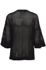 Load image into Gallery viewer, ICHI Crochet T-Shirt - Black
