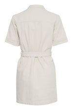 Load image into Gallery viewer, ICHI Short Denim Shirt Dress With Tie - Pristine
