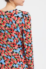 Load image into Gallery viewer, ICHI Floral Print Midi Dress - Multi AOP

