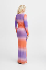 Load image into Gallery viewer, ICHI Gradient Full Length Dress - Multi Fading Aop
