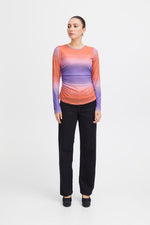 Load image into Gallery viewer, ICHI Gradient Long Sleeve Top -  Multi Fading Aop

