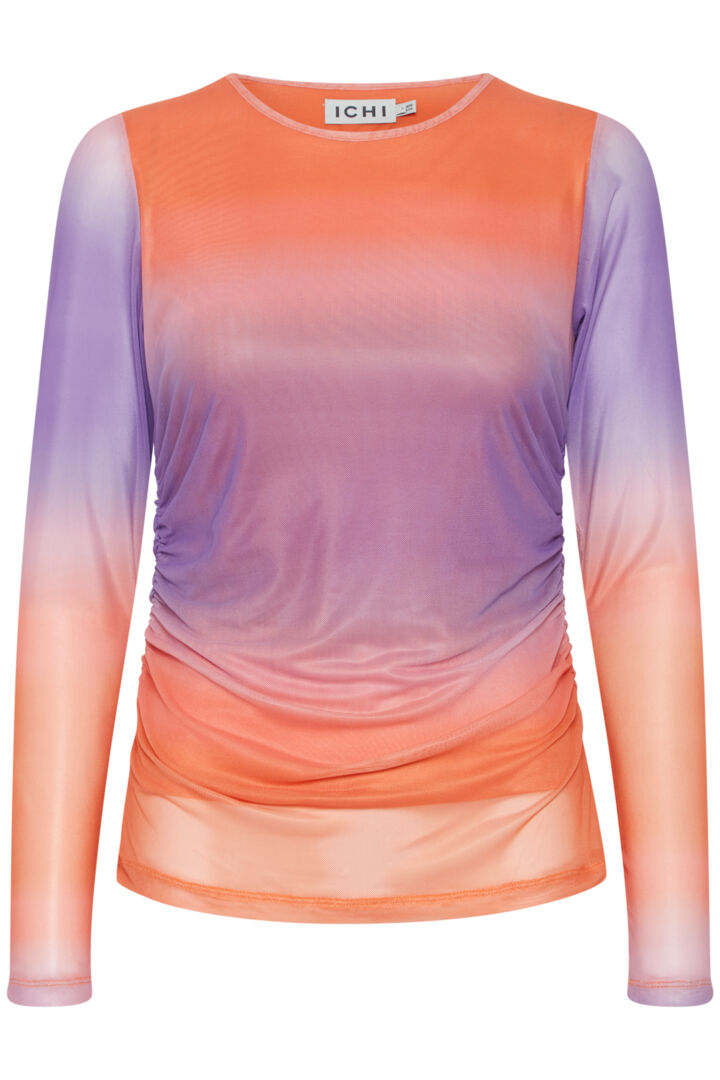 ICHI Gradient Long Sleeve Top -  Multi Fading Aop