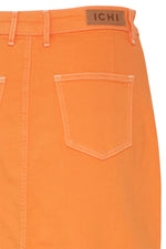 Load image into Gallery viewer, ICHI Midi Denim Skirt - Persimmon Orange
