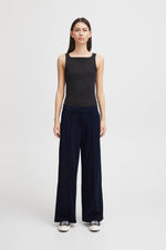 Load image into Gallery viewer, ICHI Office Wide Leg Trousers - Total Eclipse
