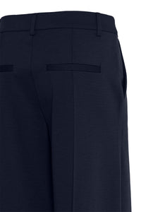 ICHI Office Wide Leg Trousers - Total Eclipse