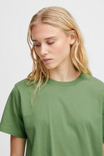 Load image into Gallery viewer, ICHI Everyday Relaxed Plain T-Shirt - Green Tea

