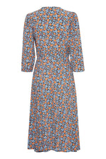 Load image into Gallery viewer, ICHI Midi Floral Dress - Multi Flower Aop
