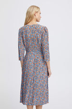 Load image into Gallery viewer, ICHI Midi Floral Dress - Multi Flower Aop
