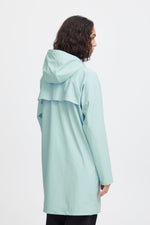 Load image into Gallery viewer, ICHI Mid Length Raincoat - Ether

