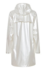 Load image into Gallery viewer, ICHI Pearl Mid Length Raincoat - Dusty Silver
