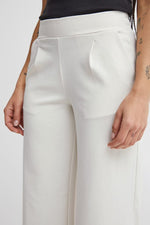Load image into Gallery viewer, ICHI Soft Wide Leg Cropped Joggers - Cloud Dancer
