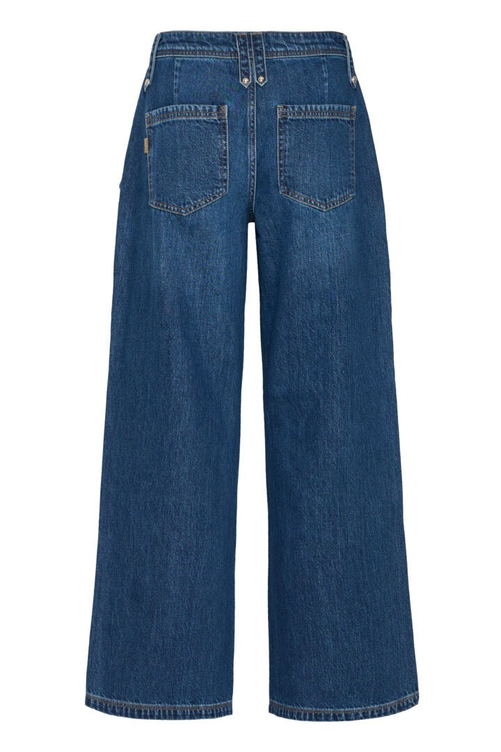 Pulz Washed Wide Leg Jeans